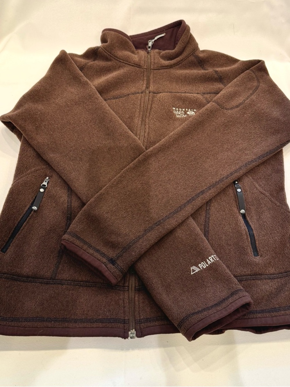 Mountain Hardwear Chocolate Brown Polartec Full Zip Fleece